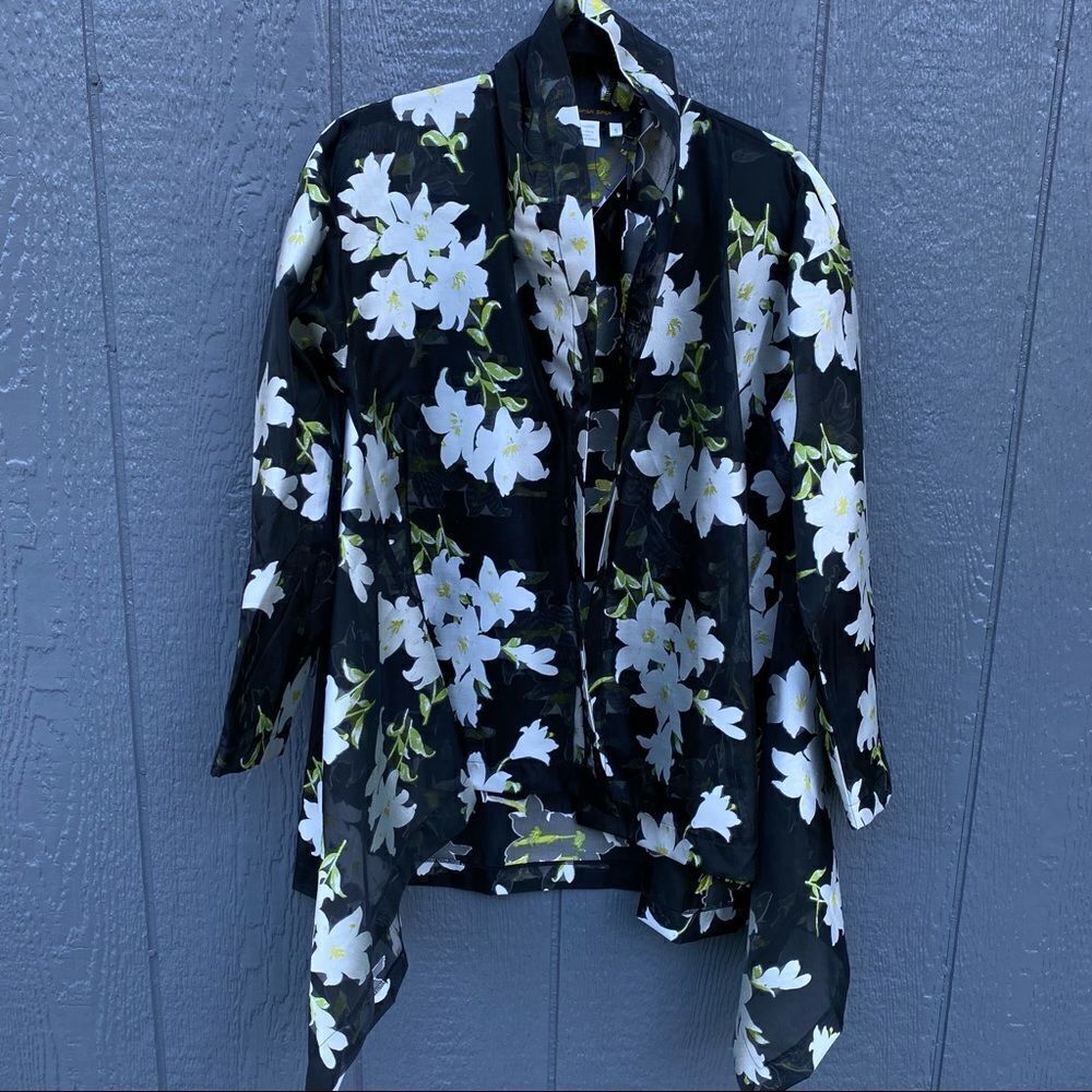 Bala Bala Floral Lilly Sheer Wrap Lagenlook Cardigan NWT